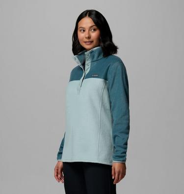 Women's Benton Springs Half Snap Pullover, Color: Crushed Blue, Everblue, image 12