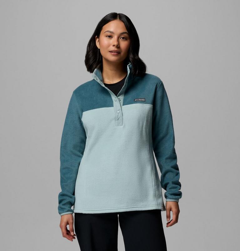 Women's Benton Springs Half Snap Pullover, Color: Crushed Blue, Everblue, image 1