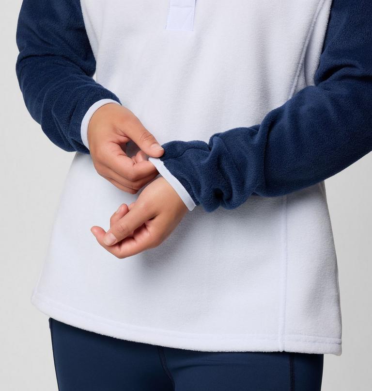 Forro polar con cierre medio a presión Benton Springs para mujer, Color: Collegiate Navy, Snowdrift, image 6