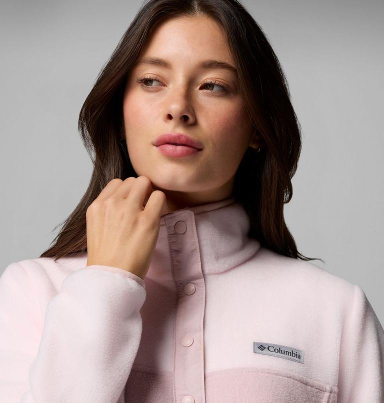 Forro polar con cierre medio a presi&oacute;n Benton Springs para mujer, Color: Mineral Pink, Powder Pink, image 5
