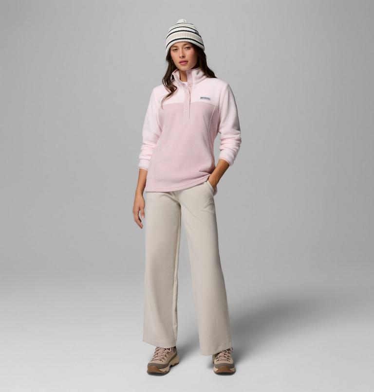Forro polar con cierre medio a presi&oacute;n Benton Springs para mujer, Color: Mineral Pink, Powder Pink, image 6