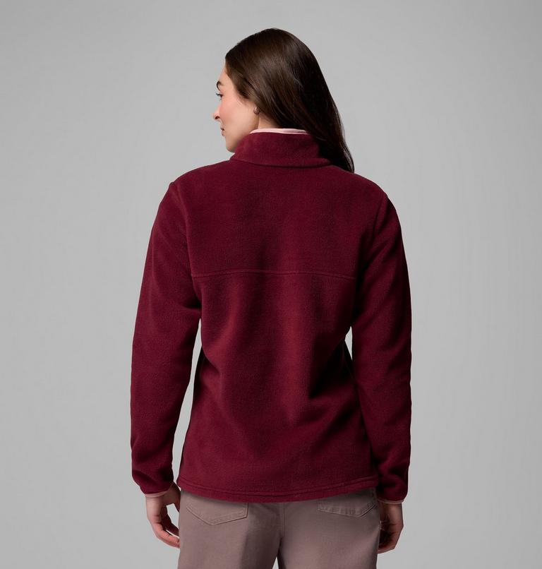 Women's Benton Springs Half Snap Pullover, Color: Rich Wine, Eraser Pink, image 3