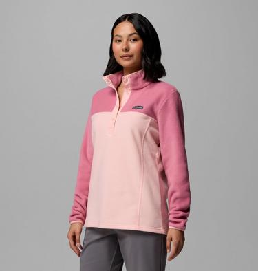 Women's Benton Springs Half Snap Pullover, Color: Pink Sand, Rosette, image 4