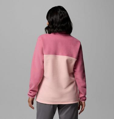 Women's Benton Springs Half Snap Pullover, Color: Pink Sand, Rosette, image 3