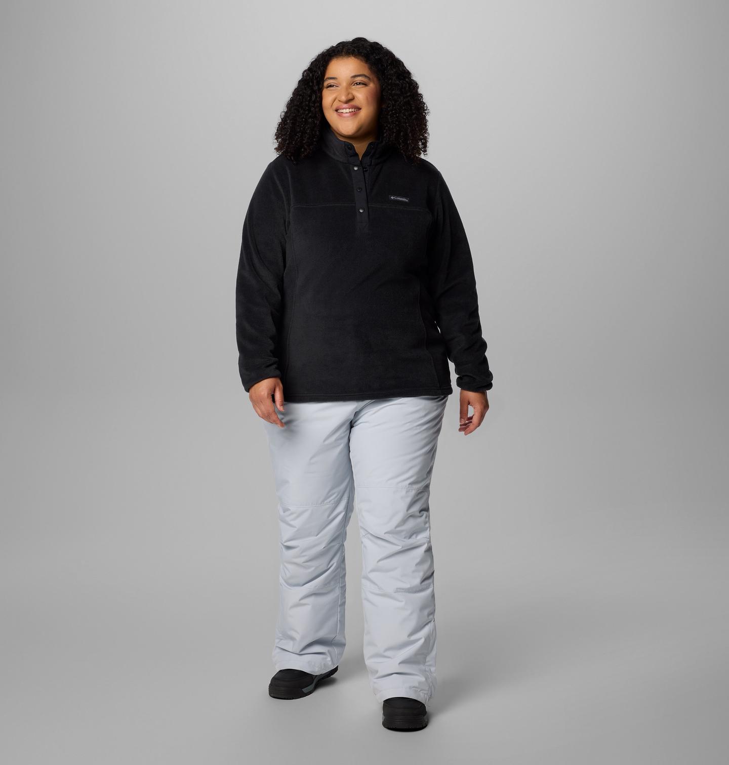 Женский свитер Columbia Benton Springs Half Snap Pullover Fleece II - Plus Size, цвет: Чёрный — фото 3