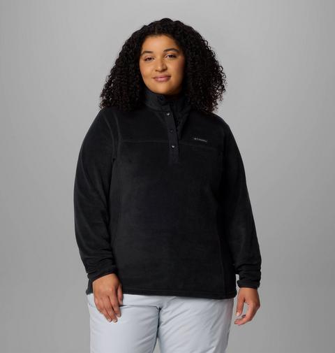 Женский свитер Columbia Benton Springs Half Snap Pullover Fleece II - Plus Size, цвет: Чёрный