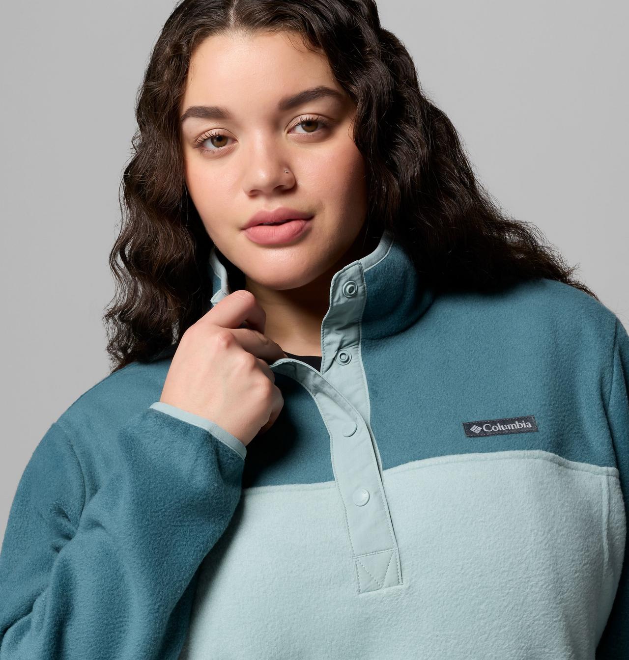 Chandail à demi-fermeture pressionnée en laine polaire Benton Springs II pour femme – Grandes tailles 5