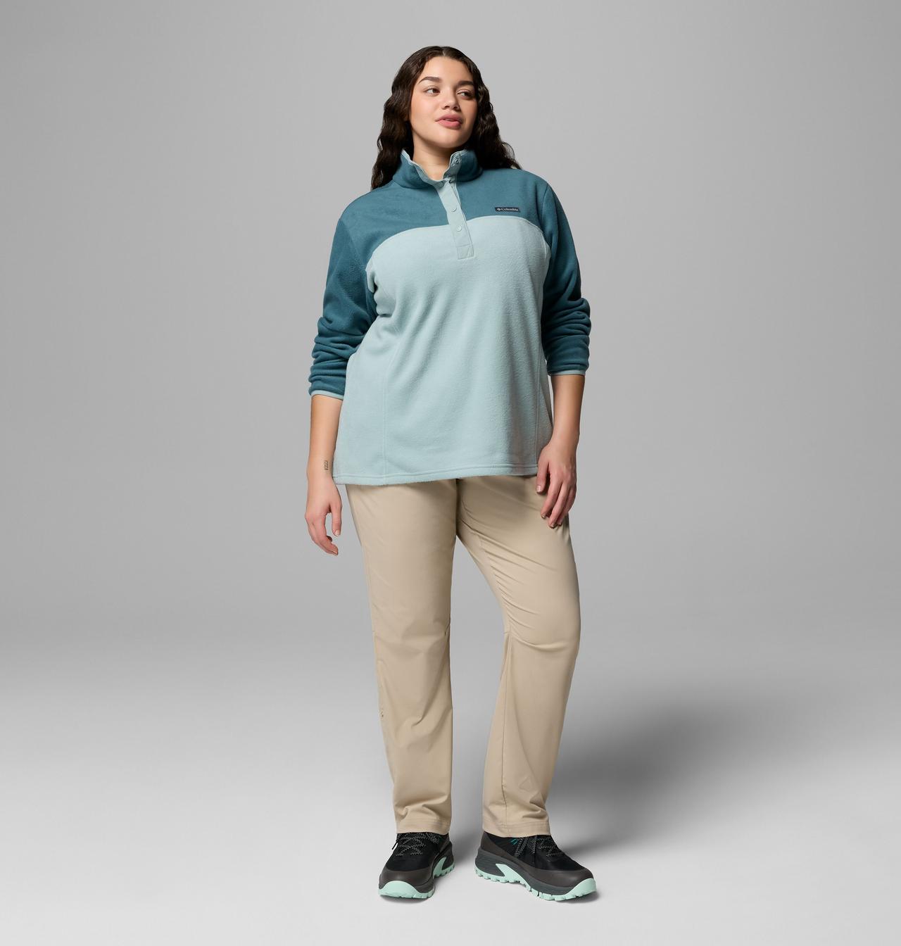 Chandail à demi-fermeture pressionnée en laine polaire Benton Springs II pour femme – Grandes tailles 2
