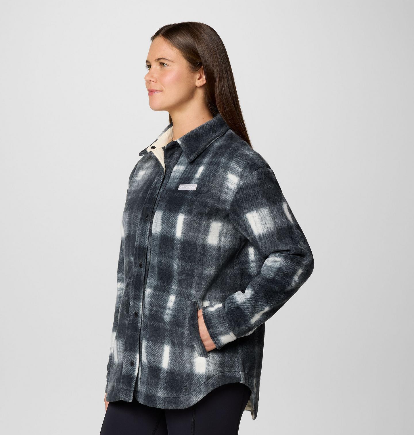 Женская куртка Columbia Benton Springs Shirt Jacket II, цвет: Меловой — фото 4