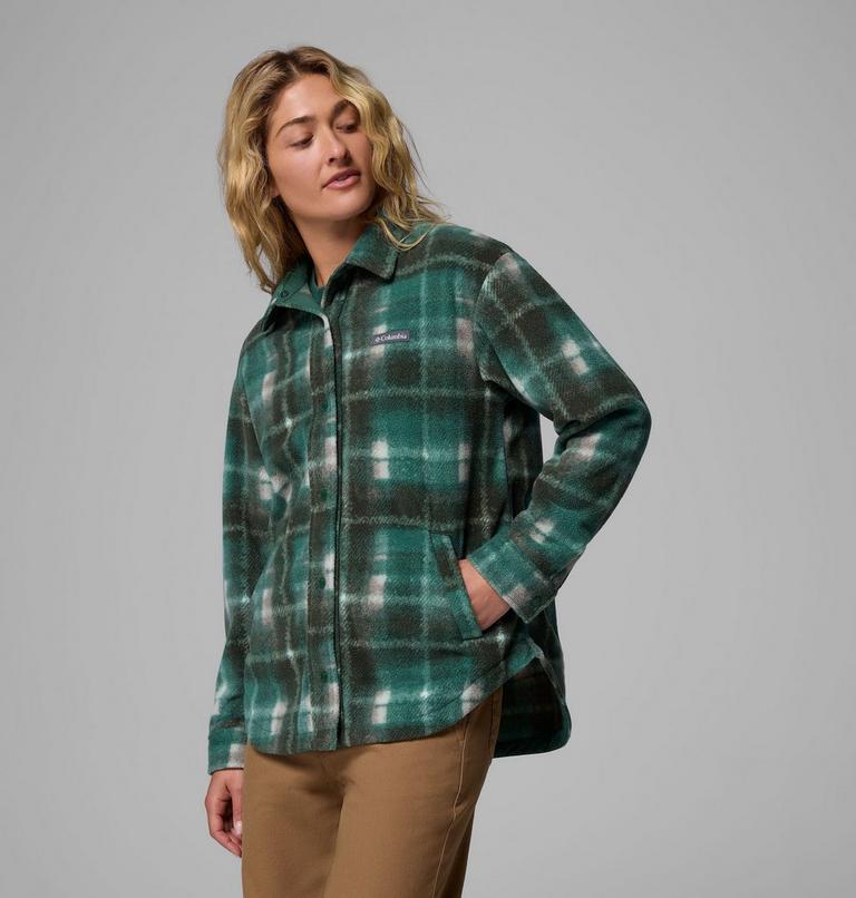 Women's Benton Springs Shirt Jacket II, Color: Rain Forest Omblur, image 4