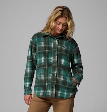 Women's Benton Springs Shirt Jacket II, Color: Rain Forest Omblur, image 3