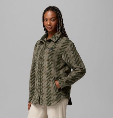 Surchemise Molletonn&eacute;e Benton Springs Femme, Color: Stone Green, Twills, image 12