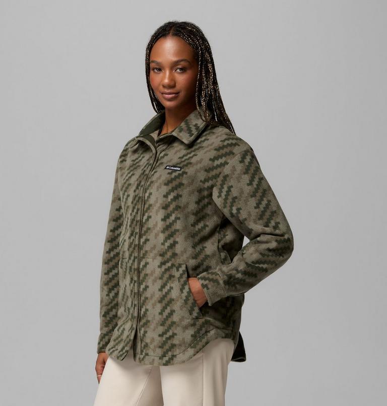 Surchemise Molletonn&eacute;e Benton Springs Femme, Color: Stone Green, Twills, image 4
