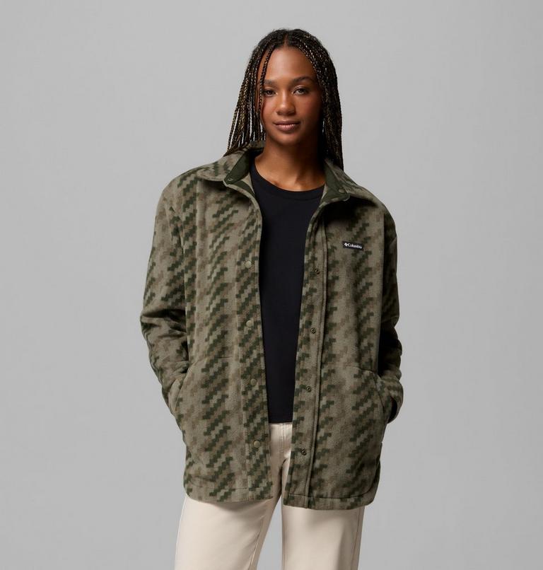 Surchemise Molletonn&eacute;e Benton Springs Femme, Color: Stone Green, Twills, image 5