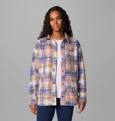 Women's Benton Springs Fleece Shirt Jacket, Color: Nocturnal Omblur, image 1