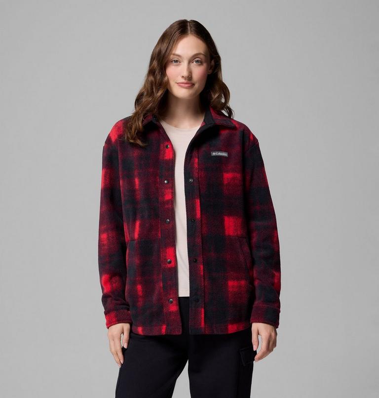 Women's Benton Springs Shirt Jacket II, Color: Mountain Red Omblur Tonal, image 5