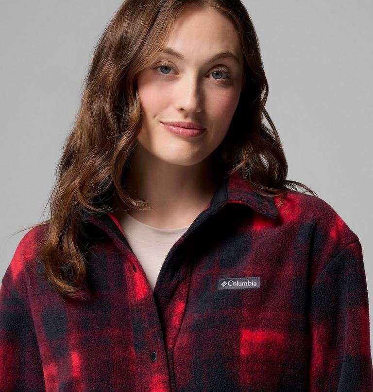 Women's Benton Springs Shirt Jacket II, Color: Mountain Red Omblur Tonal, image 6
