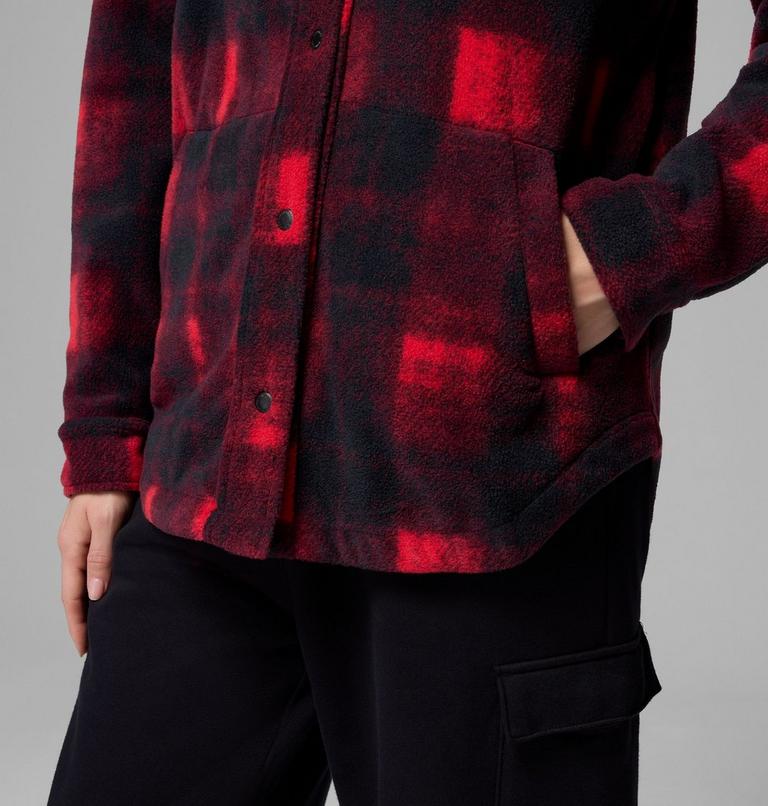 Women's Benton Springs Shirt Jacket II, Color: Mountain Red Omblur Tonal, image 7