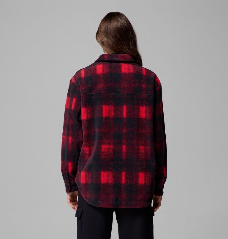 Women's Benton Springs Shirt Jacket II, Color: Mountain Red Omblur Tonal, image 3