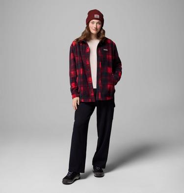 Women's Benton Springs Shirt Jacket II, Color: Mountain Red Omblur Tonal, image 2