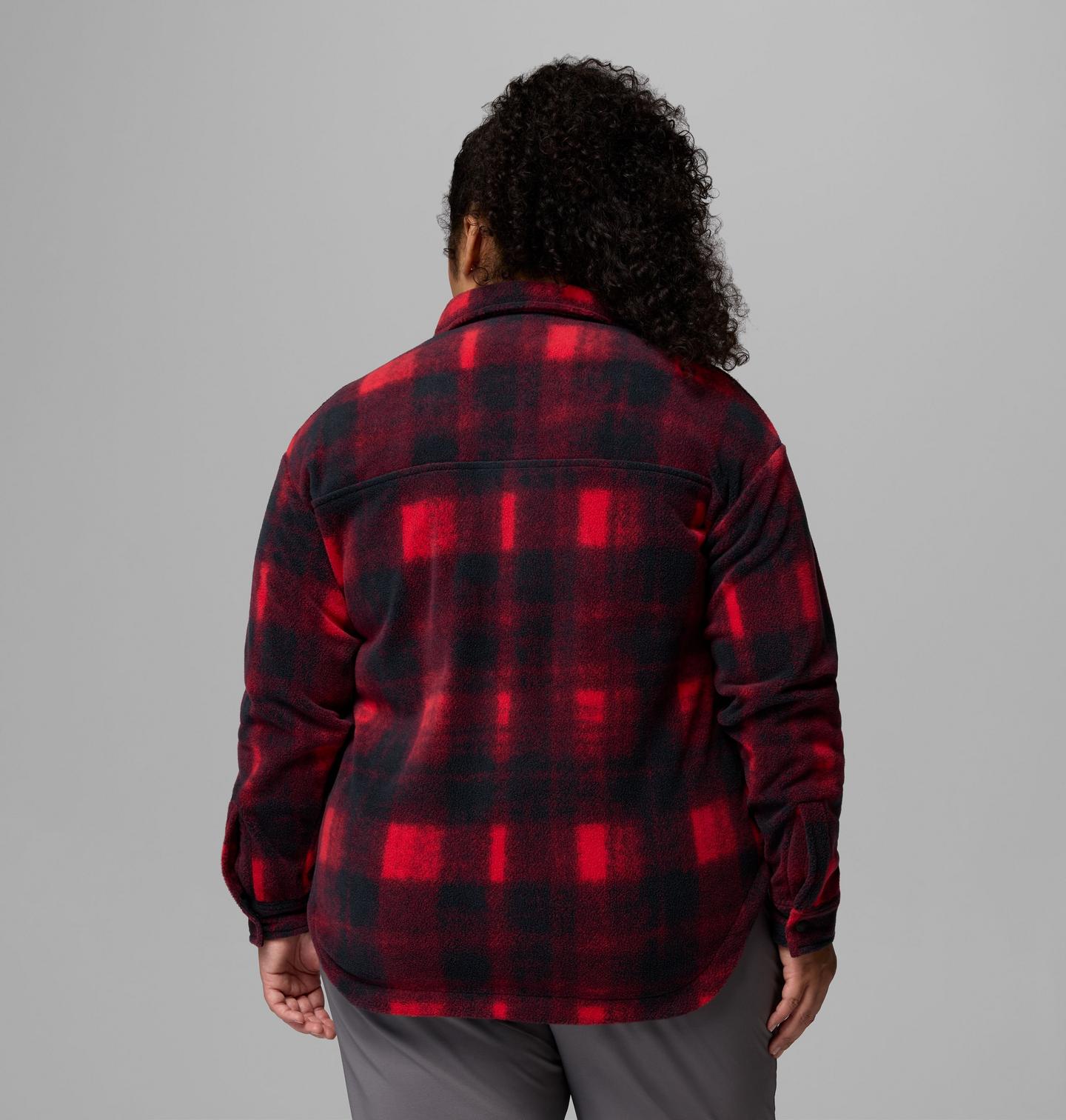 Женская куртка Columbia Benton Springs Shirt Jacket II - Plus Size, цвет: Красный — фото 3