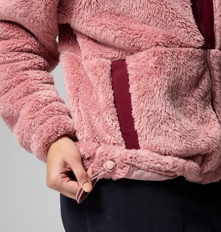 Chaqueta de forro polar sherpa Boundless Discovery II para mujer, Color: Eraser Pink, Rich Wine, image 8