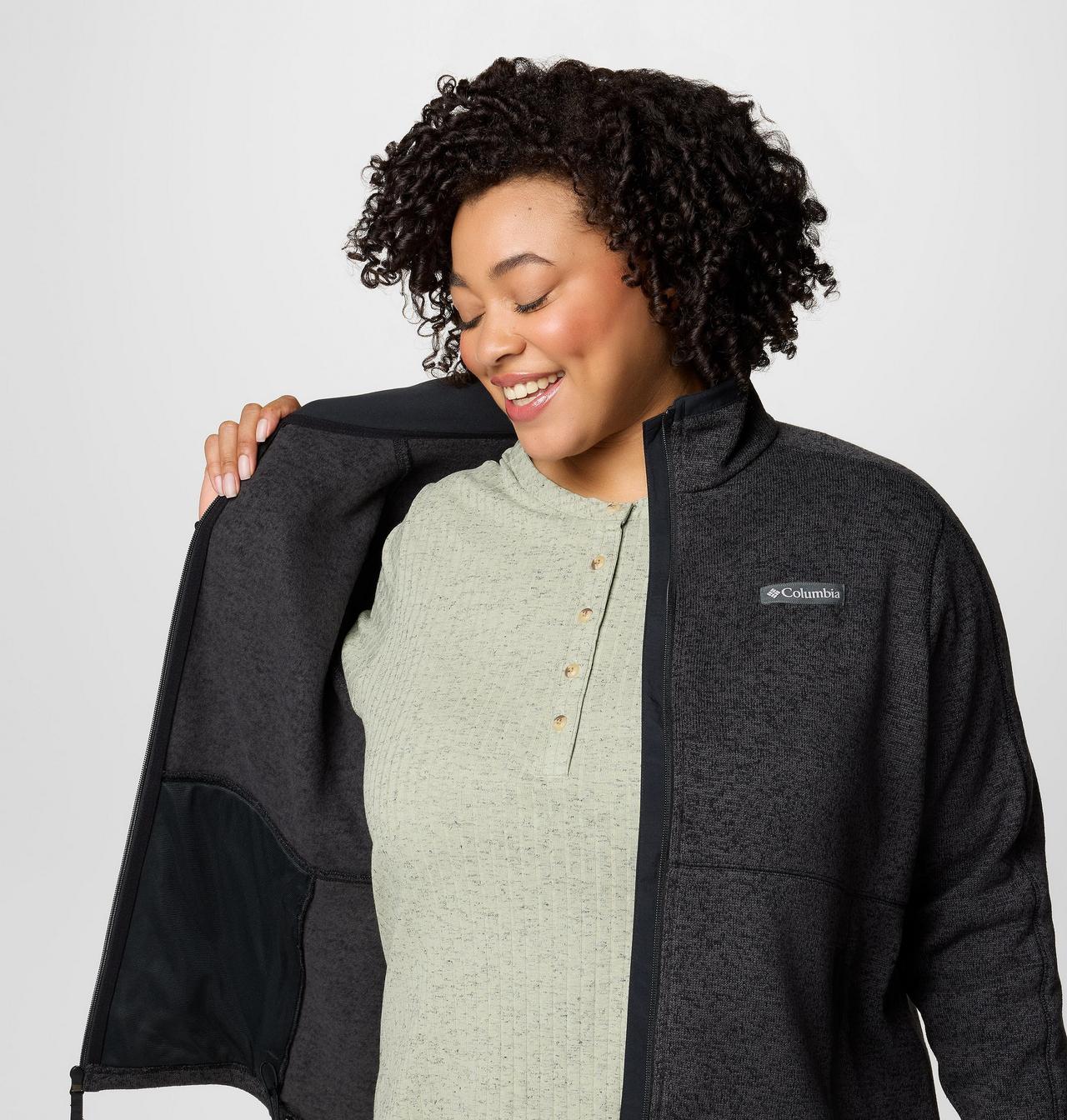 Women's Sweater Weather™ II Full Zip Jacket - Plus Size | 010 | 1X 7