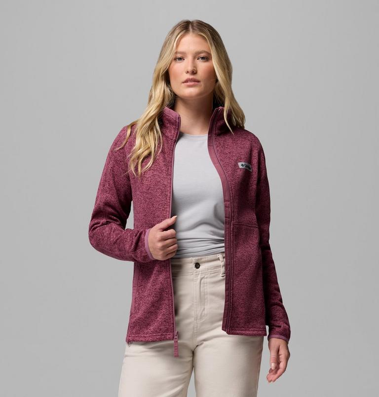 Sweater Weather Full Zip II, Color: Antique Mauve Heather, image 5