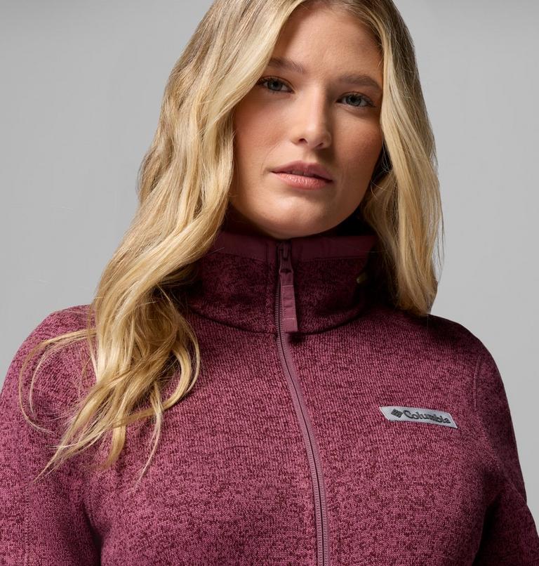 Sweater Weather Full Zip II, Color: Antique Mauve Heather, image 6