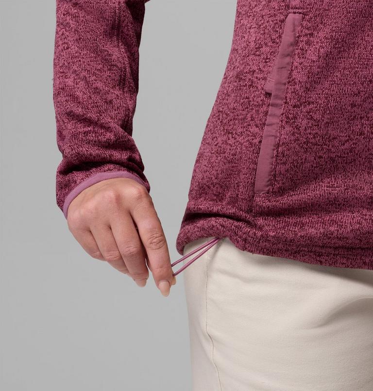 Sweater Weather Full Zip II, Color: Antique Mauve Heather, image 7