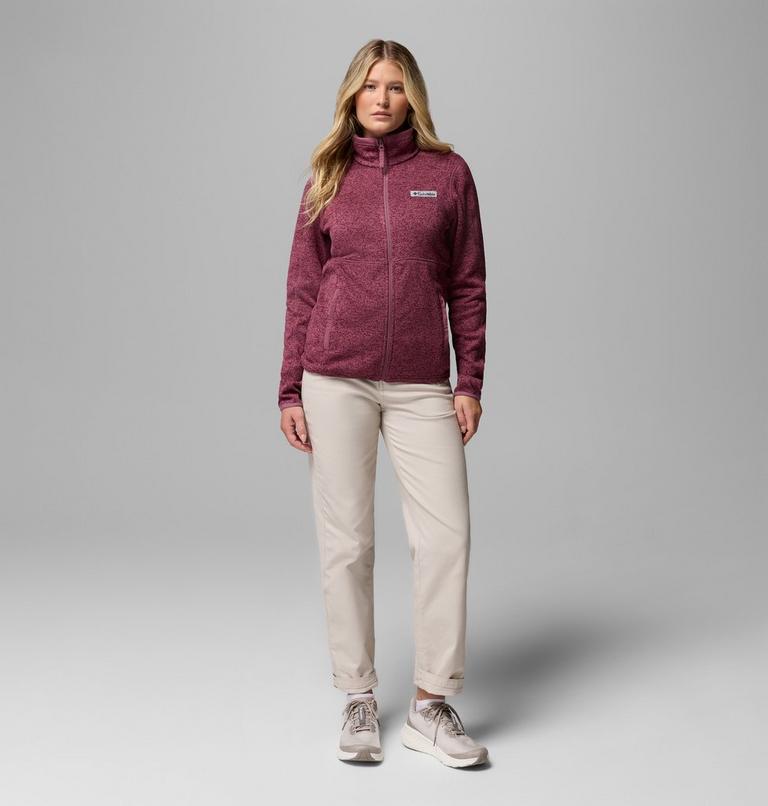 Sweater Weather Full Zip II, Color: Antique Mauve Heather, image 2