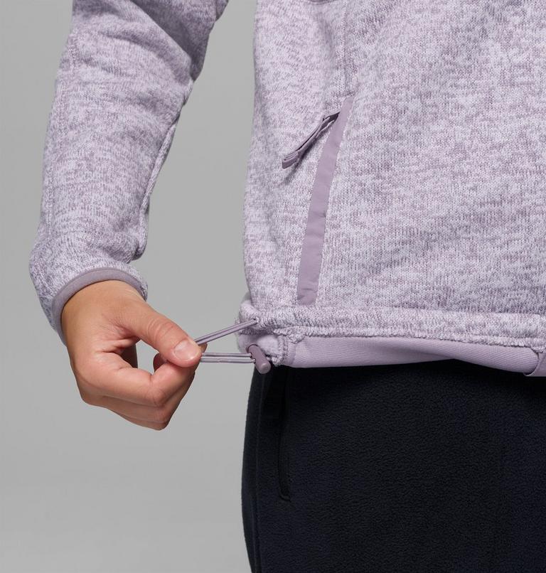 Women's Sweater Weather II Fleece Jacket, Color: Shale Purple Heather, image 7