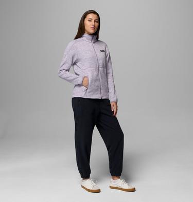 Women's Sweater Weather II Fleece Jacket, Color: Shale Purple Heather, image 4