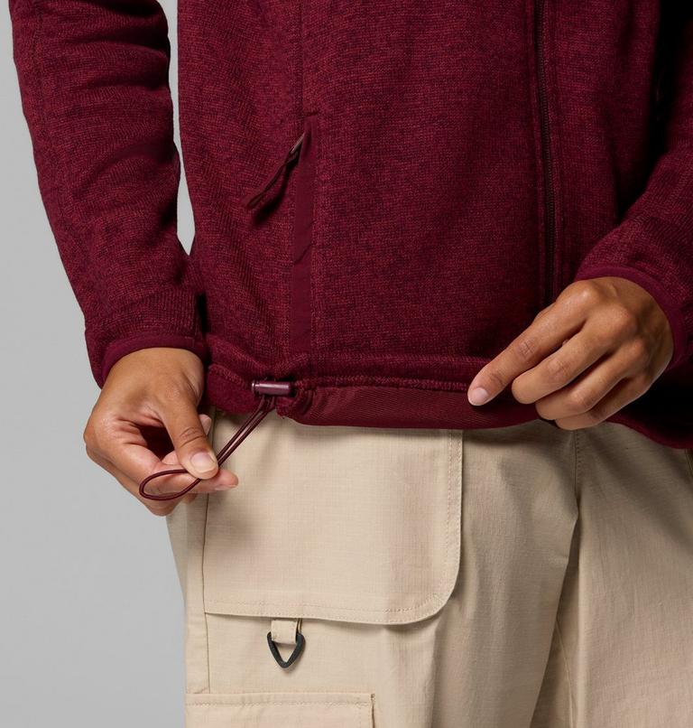 Sweater Weather Full Zip II, Color: Rich Wine Heather, image 7