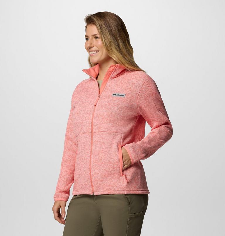 Women's Sweater Weather II Fleece Jacket, Color: Alpenglow Heather, image 3