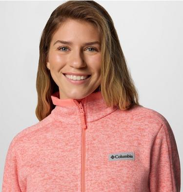 Women's Sweater Weather II Fleece Jacket, Color: Alpenglow Heather, image 4