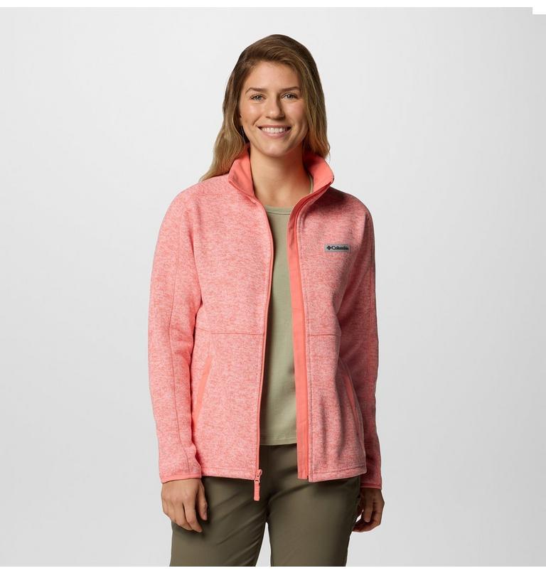 Women's Sweater Weather II Fleece Jacket, Color: Alpenglow Heather, image 5
