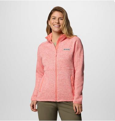 Women's Sweater Weather II Fleece Jacket, Color: Alpenglow Heather, image 7