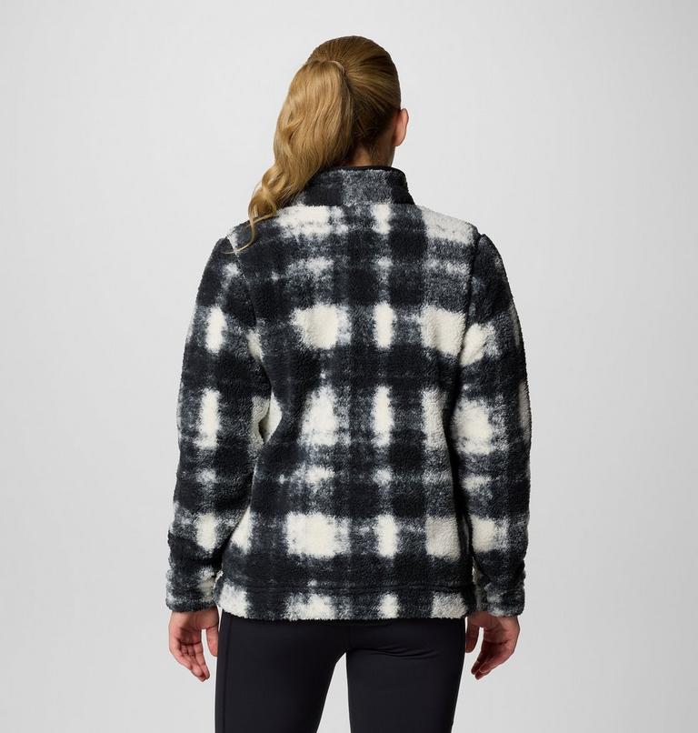 Women's West Bend II Sherpa Half Zip Fleece, Color: Chalk Omblur Tonal, image 2