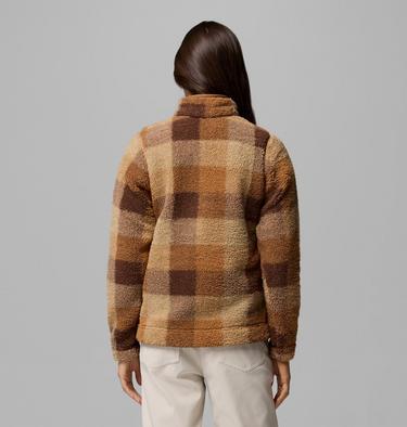 Polaire Sherpa Demi-Zip West Bend II Femme, Color: Camel Brown Multi Buffalo Check, image 3