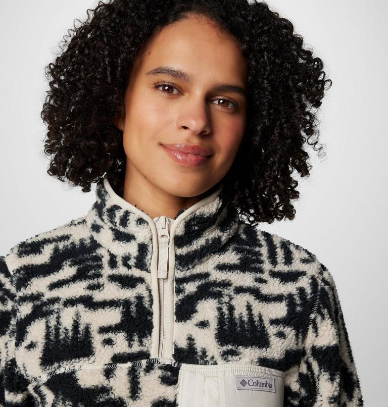 Women's West Bend II Sherpa Half Zip Fleece, Color: Dark Stone Highland Tonal, image 5