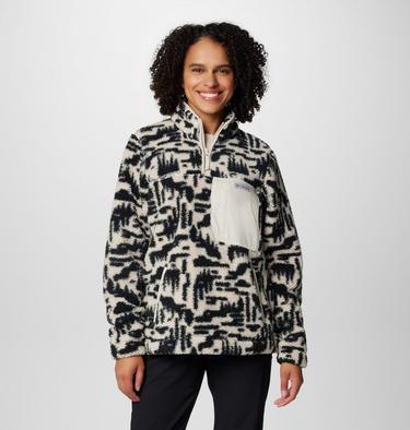 Women's West Bend II Sherpa Half Zip Fleece, Color: Dark Stone Highland Tonal, image 9