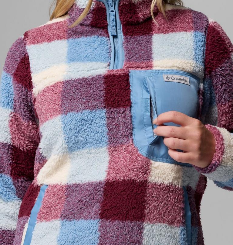Women's West Bend II Sherpa Half Zip Fleece, Color: Rainy Day Multi Buffalo Check, image 6