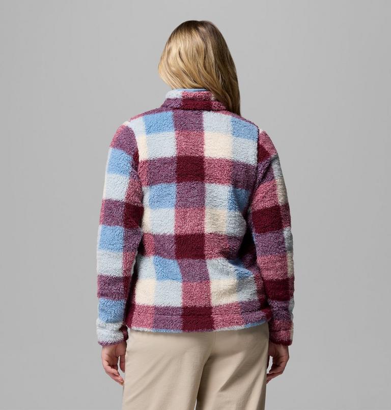 Women's West Bend II Sherpa Half Zip Fleece, Color: Rainy Day Multi Buffalo Check, image 3