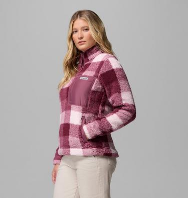 D&aacute;msk&aacute; fleecov&aacute; mikina West Bend II Sherpa s polovičn&iacute;m zipem, Color: Antique Mauve Multi Buffalo Check, image 4
