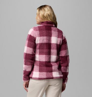 D&aacute;msk&aacute; fleecov&aacute; mikina West Bend II Sherpa s polovičn&iacute;m zipem, Color: Antique Mauve Multi Buffalo Check, image 3