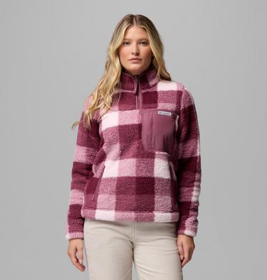 D&aacute;msk&aacute; fleecov&aacute; mikina West Bend II Sherpa s polovičn&iacute;m zipem, Color: Antique Mauve Multi Buffalo Check, image 1