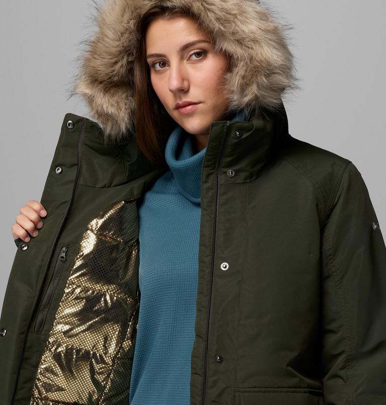 Women's Little Si II Waterproof Parka, Color: Greenscape, image 6