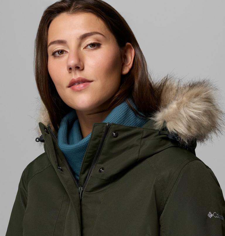 Women's Little Si II Waterproof Parka, Color: Greenscape, image 8
