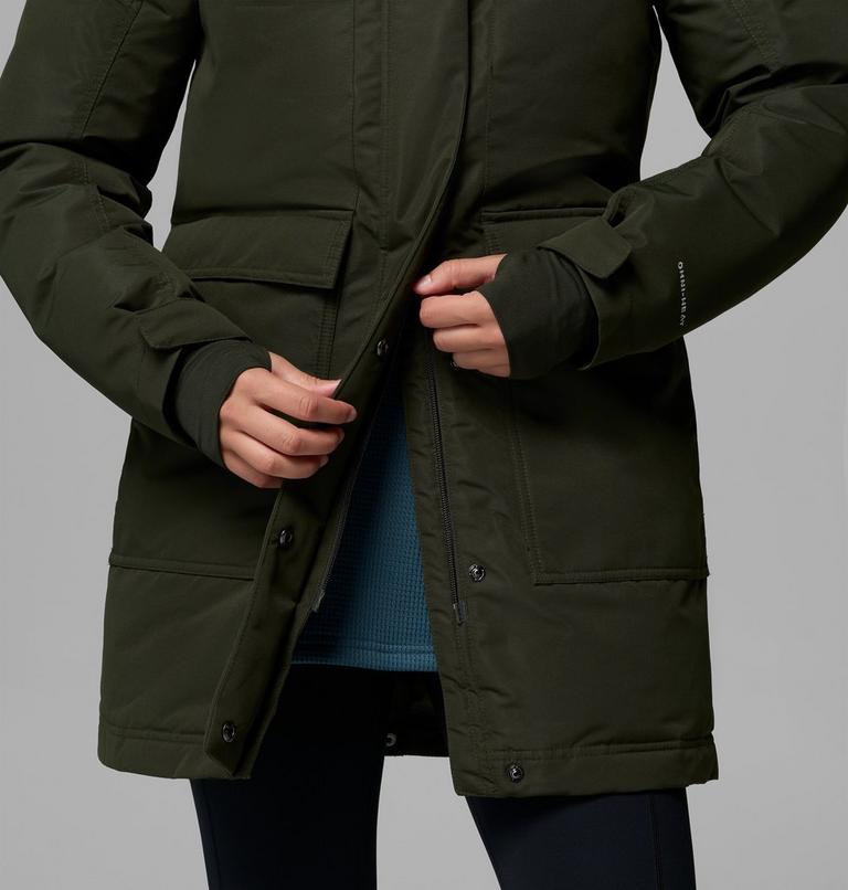 Women's Little Si II Waterproof Parka, Color: Greenscape, image 9